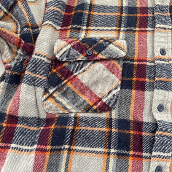 Brixton Men's Plaid Shirt Long Sleeve Button Size XXL Mid Weight Skater 90s Y2K - Picture 2 of 8